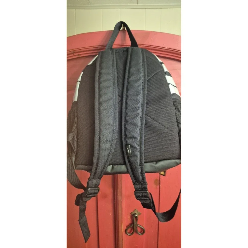 Nike Brasilia JDI Just Do It Kids Mini Backpack purse Black Silver Swoosh EUC